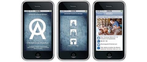 «OBRADOIROS ABERTOS». APP plataforma iPad para Asociación de Artesanos de Galicia.